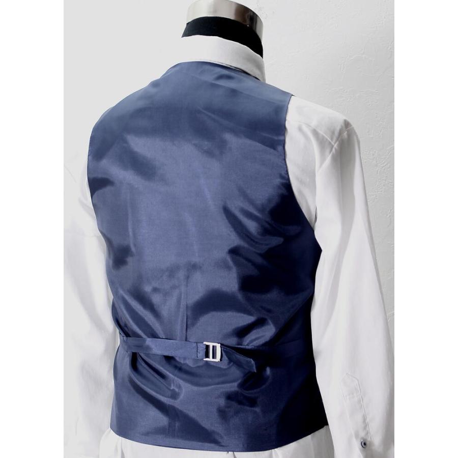 テーラードジャケット ジレ セットアップ ピークドラペル ブルー