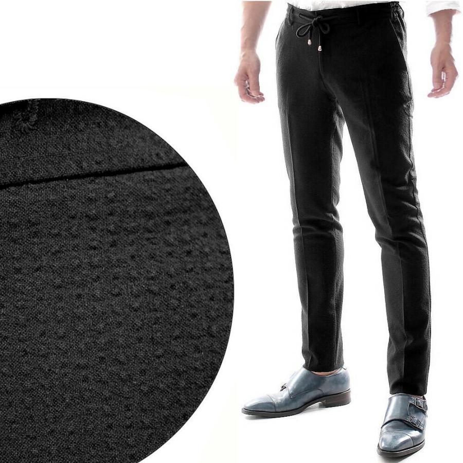 シアサッカー イージーパンツ スラックス スリム スキニー パンツ ストレッチ メンズ 黒 春 夏 秋 ジャケパン 大きいサイズも入荷 ノータック Owenkuro Bin 1 Limitedヤフーショップ 通販 Yahoo ショッピング