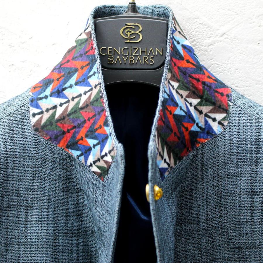 テーラードジャケット セットアップ ジレ 青/ブルー ブレザー