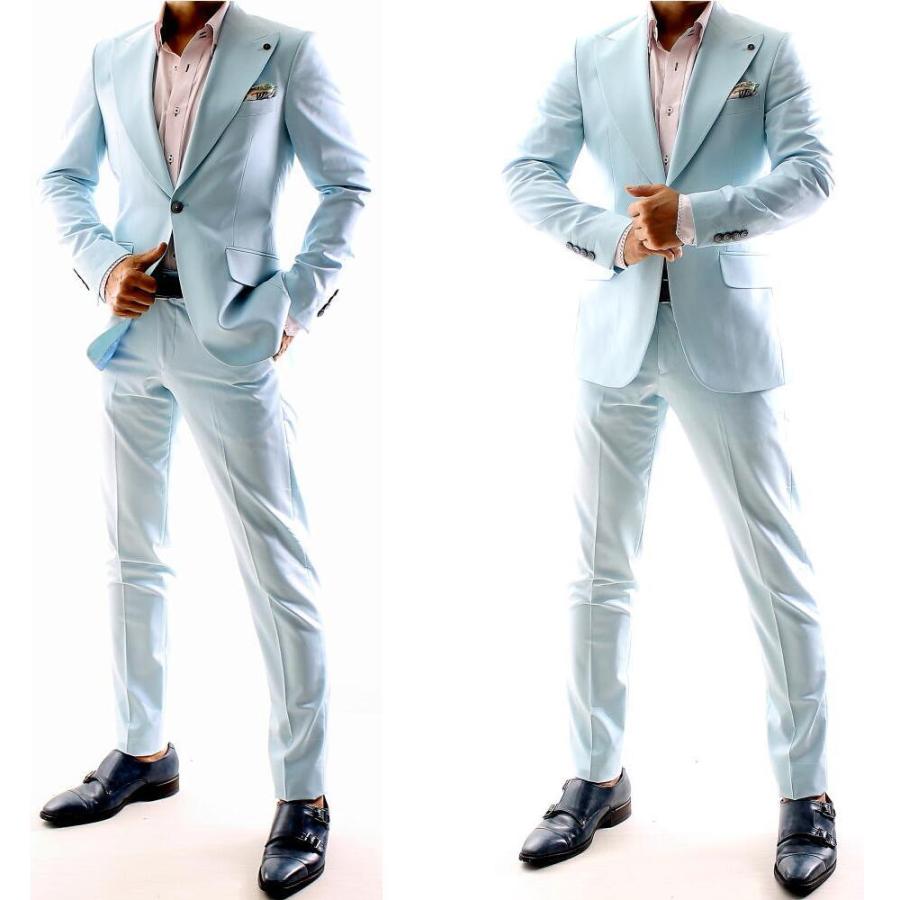 スラックス タイト スリムフィット メンズ 水色 春 秋 冬 大きいサイズも入荷 ビジネスジャケット フォーマル ブルー Owen 2mizupt Bin 1 Limitedヤフーショップ 通販 Yahoo ショッピング
