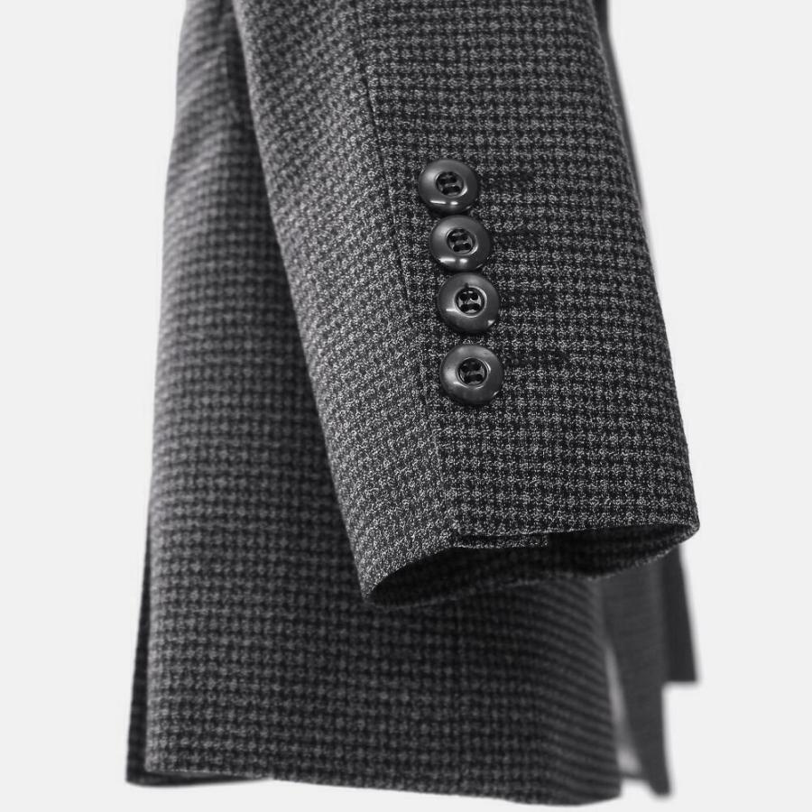 テーラードジャケット ジレ セットアップ 超ワイドラペル ダークグレー