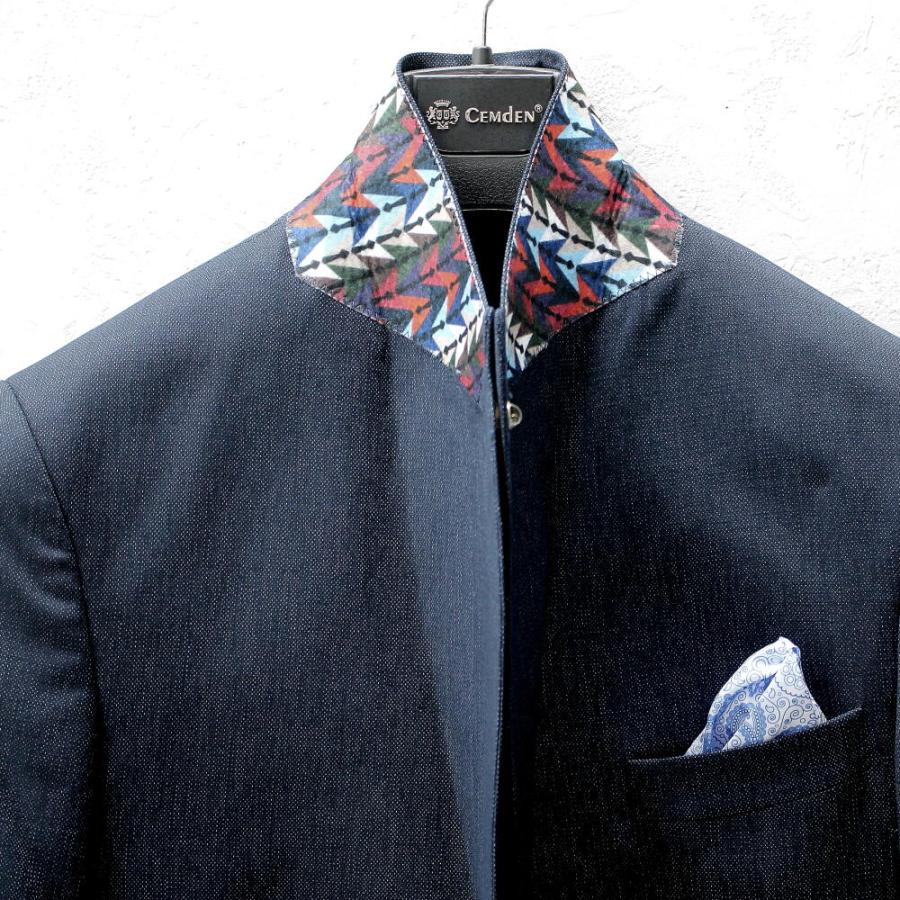 テーラードジャケット ジレ セットアップ 超ワイドラペル 紺