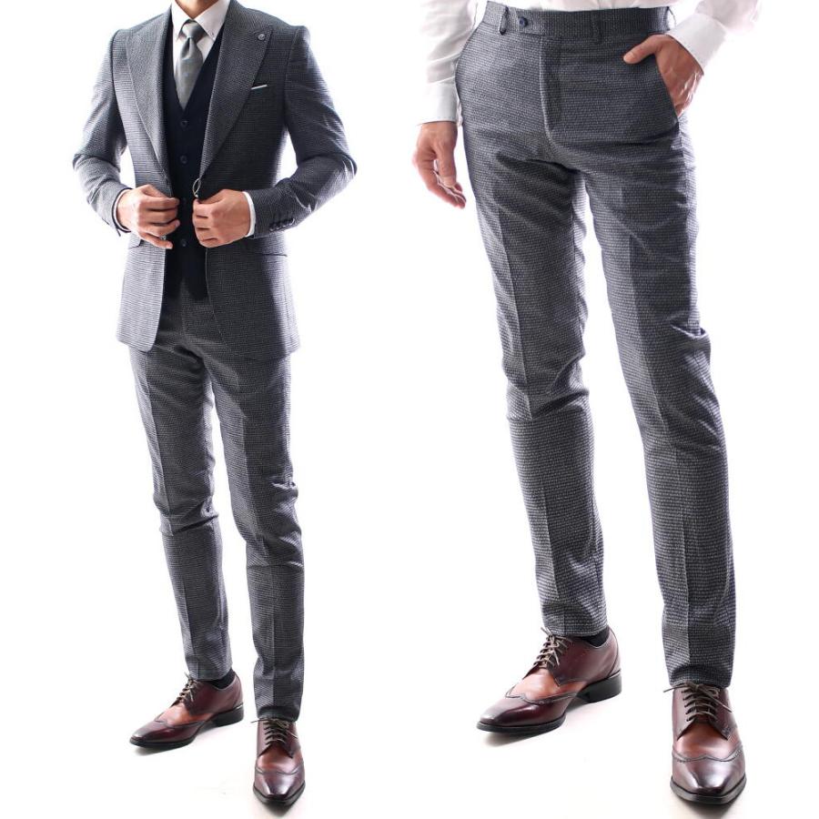 スラックス スキニー スリムパンツ メンズ ビジネスパンツ ジャケパン 細身 ブルーグレー チェック 大きいサイズも入荷 春 秋 冬 Owen 4pt Bin 1 Limitedヤフーショップ 通販 Yahoo ショッピング