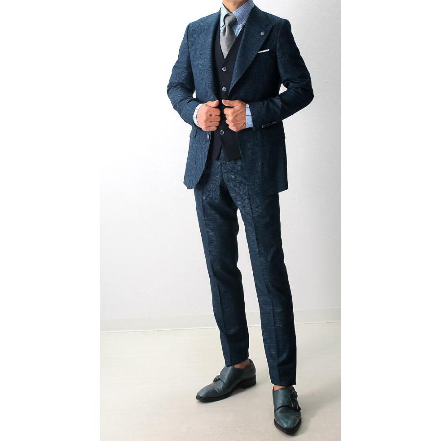 ジレ メンズ 前開き 4つボタン 濃紺/紺 春/秋/冬 大きいサイズも入荷