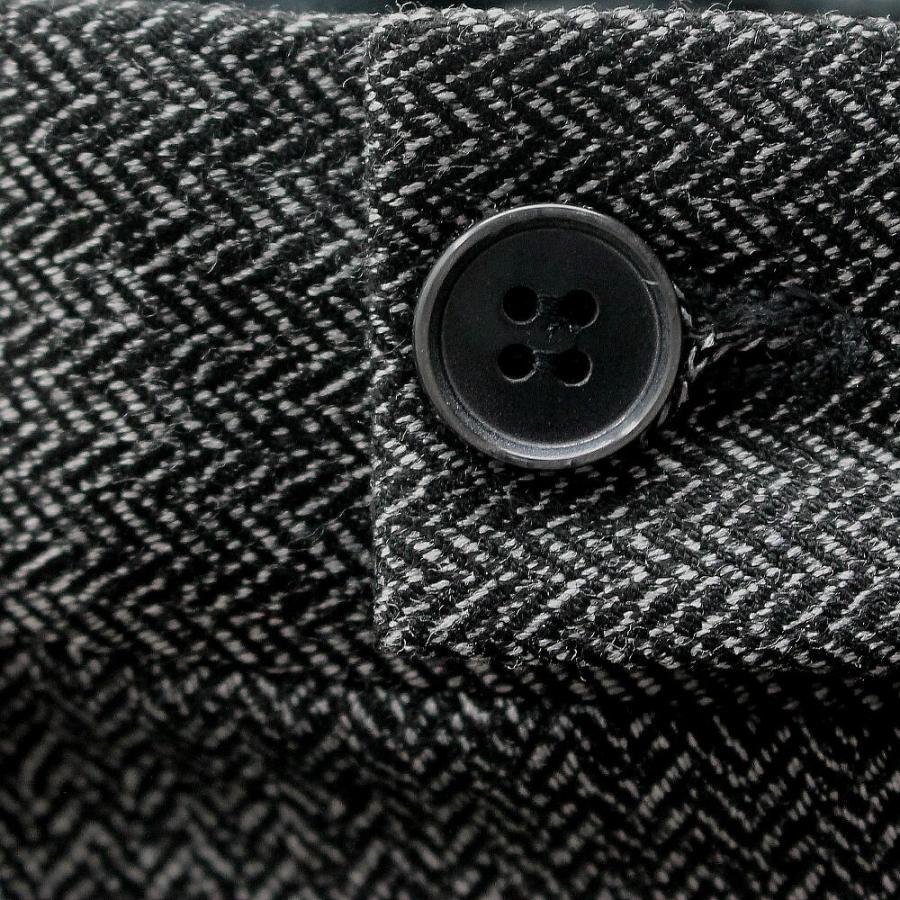 スラックス スリム メンズ グレー ヘリンボーン柄 ジャケパン 春/秋/冬