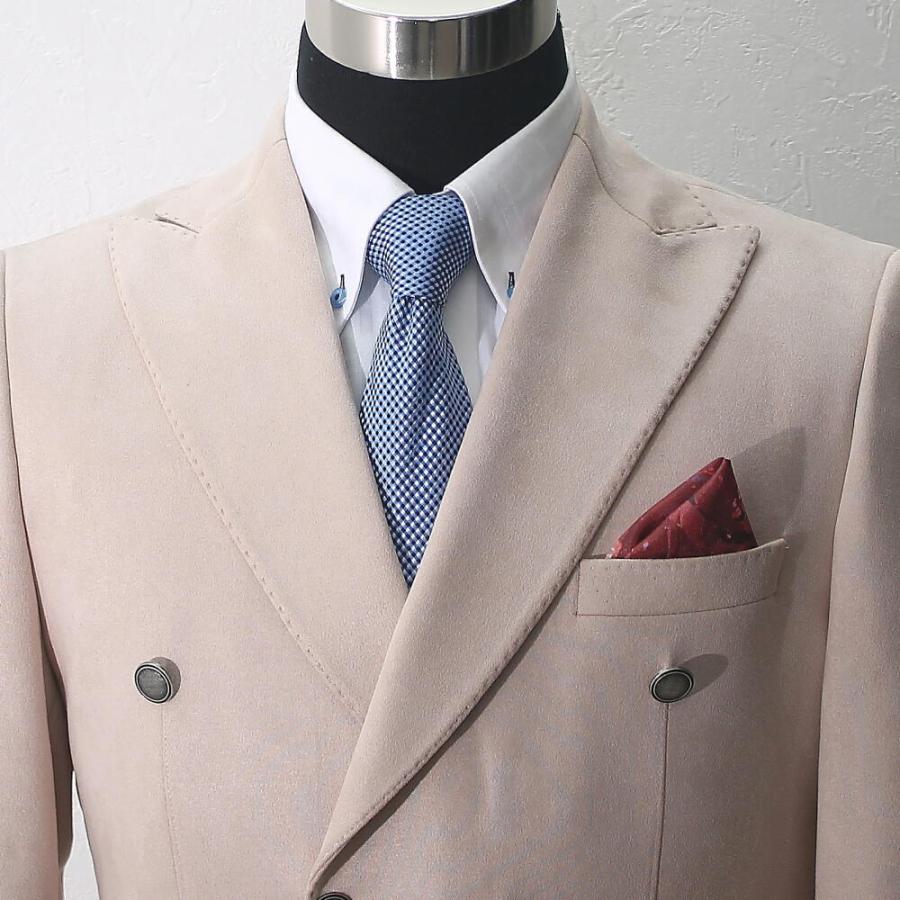 【新品】テーラードジャケット ダブルジャケット ホワイト XL テーラードジャケット ダブル ブレザー 6つボタン ライト