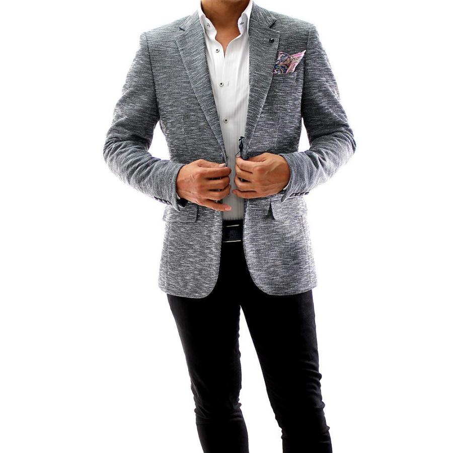 テーラードジャケット ツイード調 ジャージー素材 グレー 春 秋 冬 メンズ ブレザー ジャケパン 二つボタン Xxxl 大きいサイズも入荷 ビジネス ジャケット Owen227gray Bin 1 Limitedヤフーショップ 通販 Yahoo ショッピング