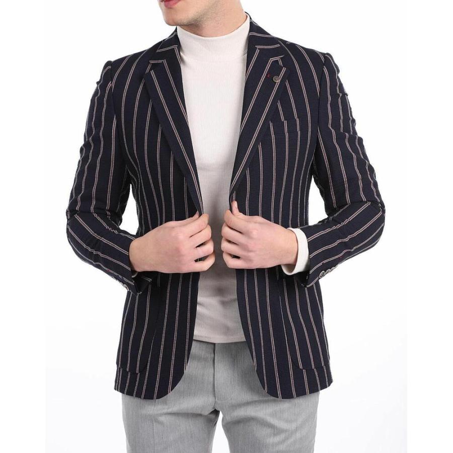 シアサッカージャケット テーラードジャケット サマージャケット ストライプ メンズ ブレザー メンズ タイト スリム ジャケパン 春 夏 秋 ゴルフ Owen287kon Bin 1 Limitedヤフーショップ 通販 Yahoo ショッピング