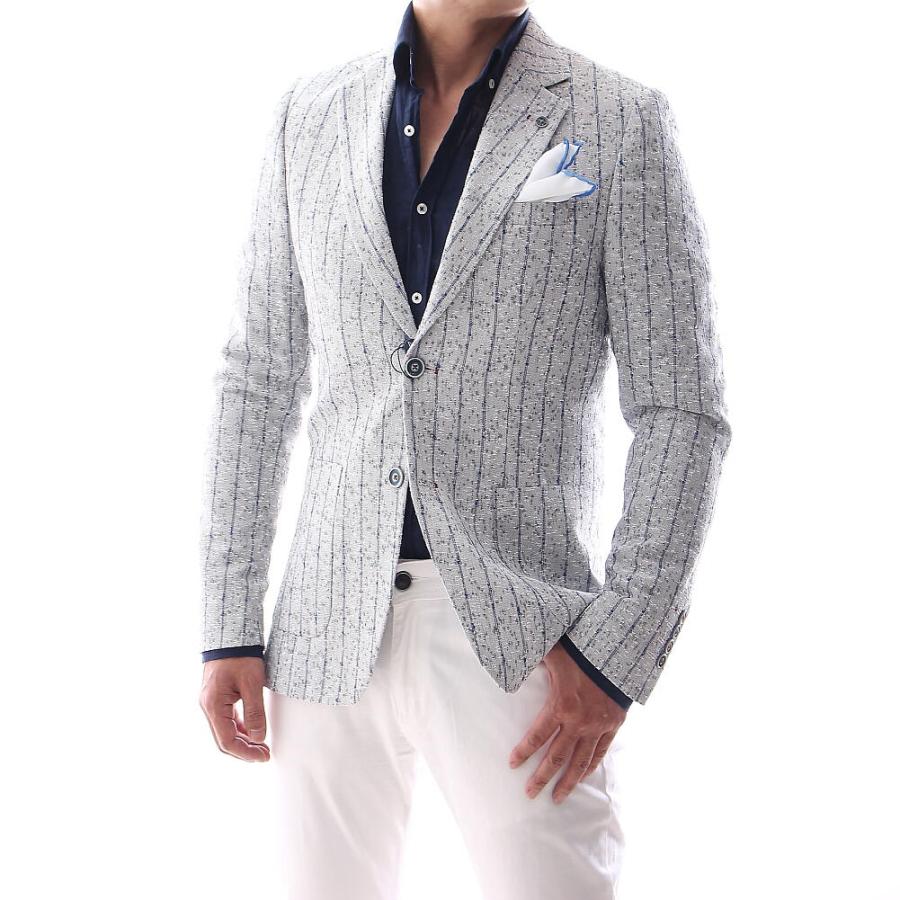 サマージャケット テーラードジャケット サマーツイード ブレザー メンズ ブルー 青 背抜き 春 夏 秋 ジャケパン ビジネスジャケット 麻 リネン Owen302ao Bin 1 Limitedヤフーショップ 通販 Yahoo ショッピング