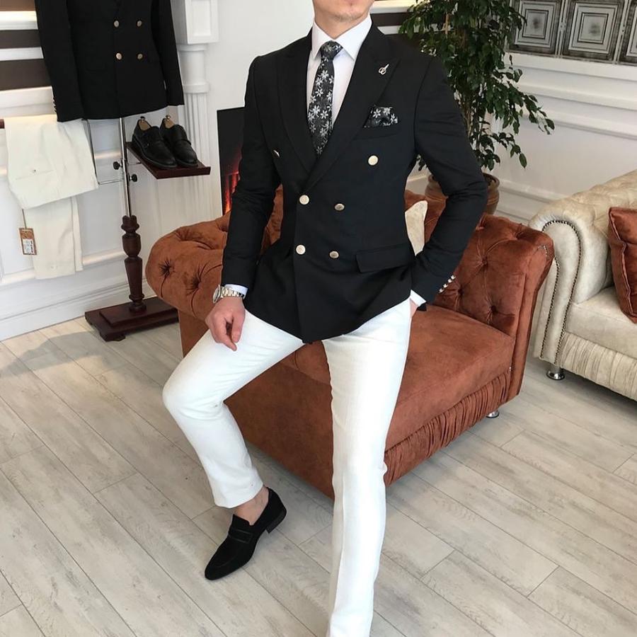 完売 ダブル 金ボタン テーラードジャケット ブレザー ストレッチ 春 秋 冬 メンズ ジャケパン ビジネスジャケット 大きいサイズも入荷 高質で安価 Zoetalentsolutions Com