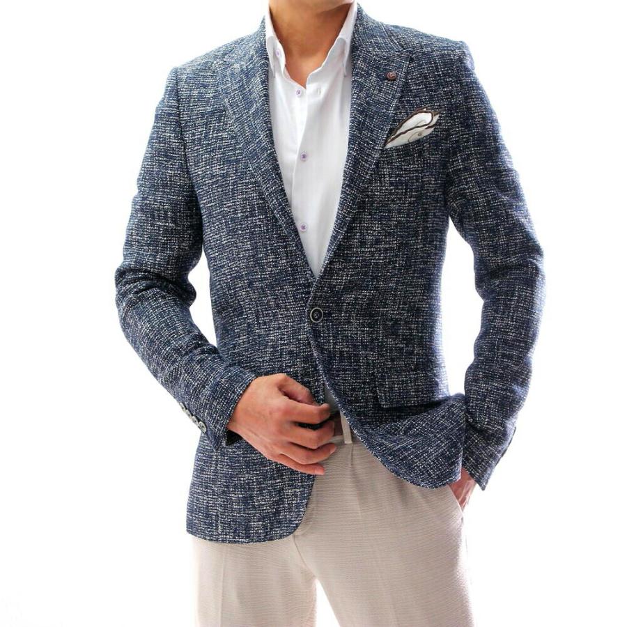 ツイード ジャケット テーラードジャケット 紺ブレザー メンズ タイト スリムフィット ジャケパン 秋 冬 春 大きいサイズも入荷 ビジネスジャケット Owen333kon Bin 1 Limitedヤフーショップ 通販 Yahoo ショッピング
