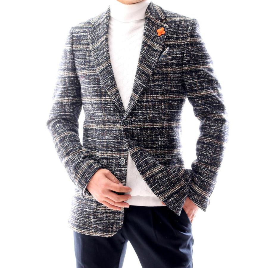 ツイード ジャケット テーラードジャケット ブレザー 茶 白 紺 メンズ タイト スリムフィット ジャケパン 秋 冬 大きいサイズも入荷 ビジネス ジャケット Owen354 1 Bin 1 Limitedヤフーショップ 通販 Yahoo ショッピング