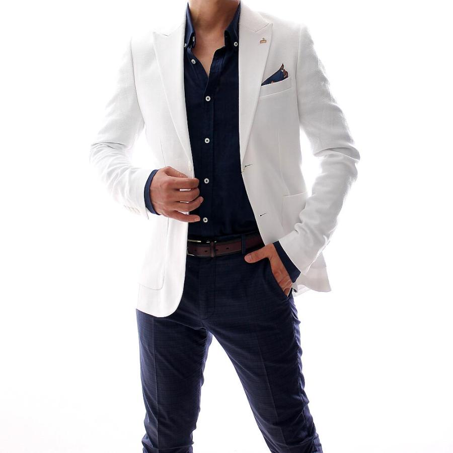 テーラードジャケット ブレザー サマージャケット 白 真っ白 春 夏 秋 メンズ 背抜き ジャケパン ビジネス ジャケット 大きいサイズ も入荷 Owen395 1shiro Bin 1 Limitedヤフーショップ 通販 Yahoo ショッピング