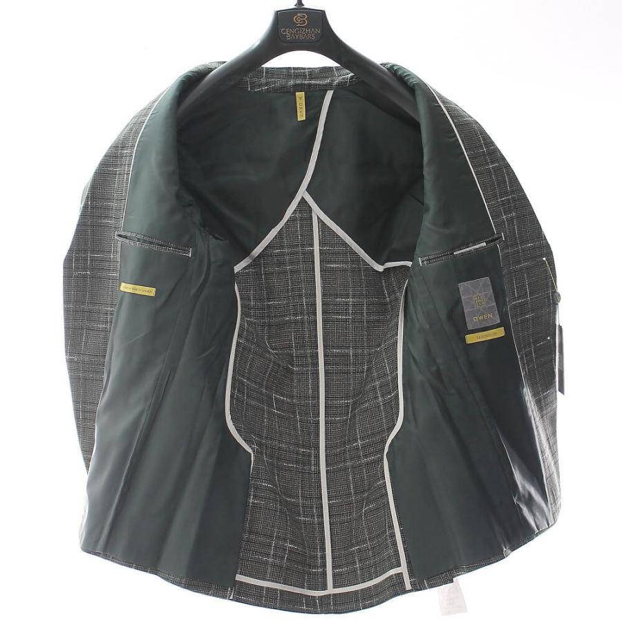 美品⭐︎HAVERSACK テーラードジャケット　ツイード　緑　マルチカラー　L ツイード調 ジャケット テーラードジャケット ブレザー チェック