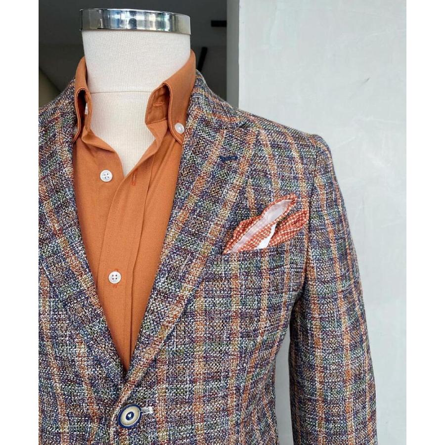 ツイード ジャケット テーラードジャケット ブレザー エンジ/緑