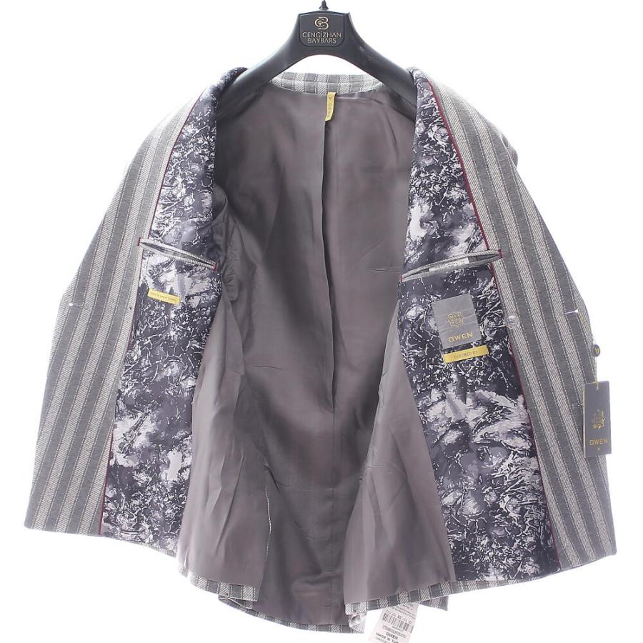 テーラードジャケット ダブル ブレザー ストライプ 縦横