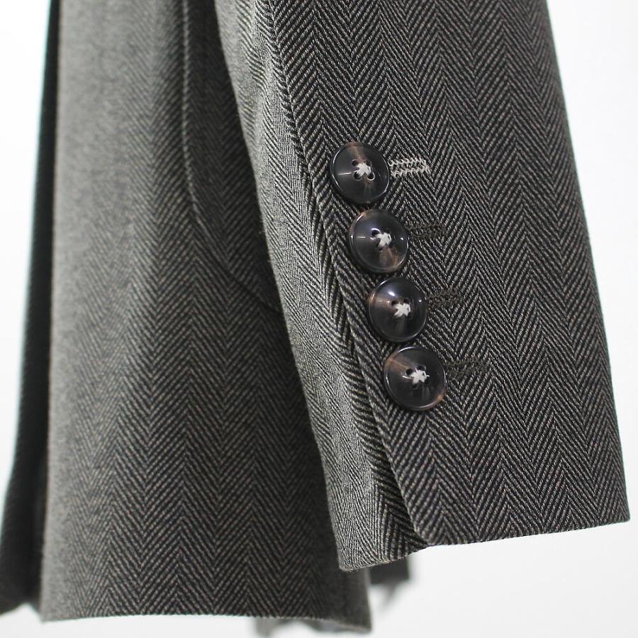 apuntob アプントビー　グレー ヘリンボーン テーラードジャケット テーラードジャケット ブレザー 秋冬春 ヘリンボーン メンズ グレー