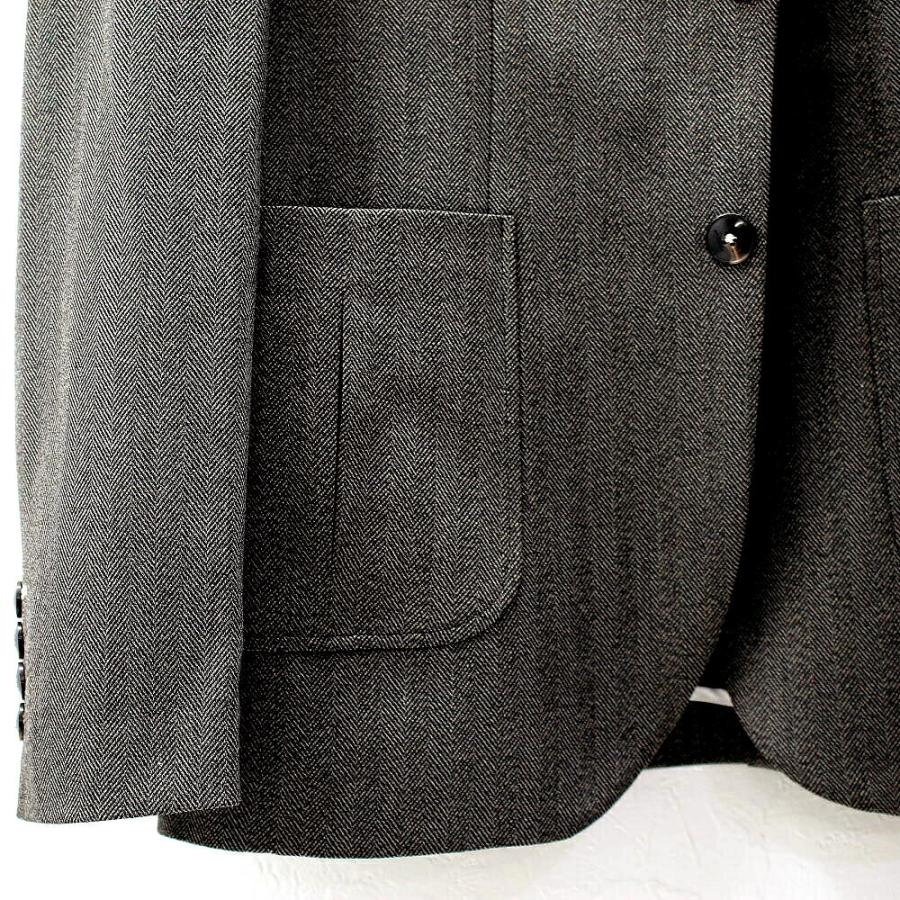 apuntob アプントビー　グレー ヘリンボーン テーラードジャケット apuntob アプントビー グレー ヘリンボーン テーラードジャケット