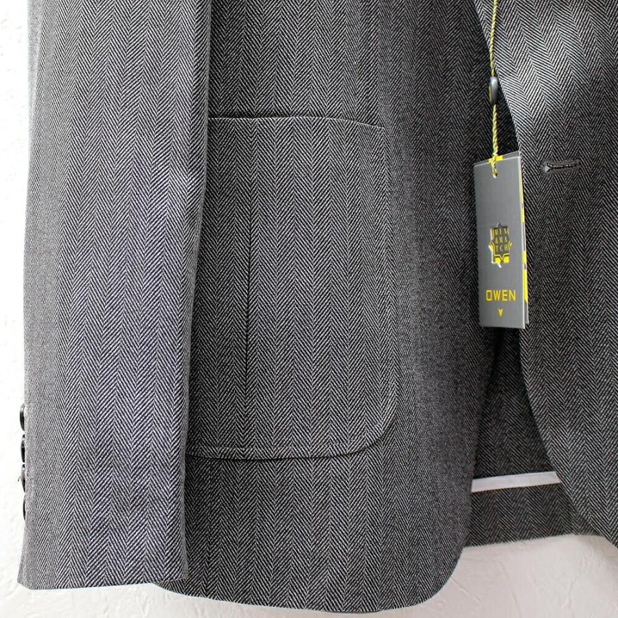 テーラードジャケット ブレザー 秋冬春 ヘリンボーン メンズ ライト
