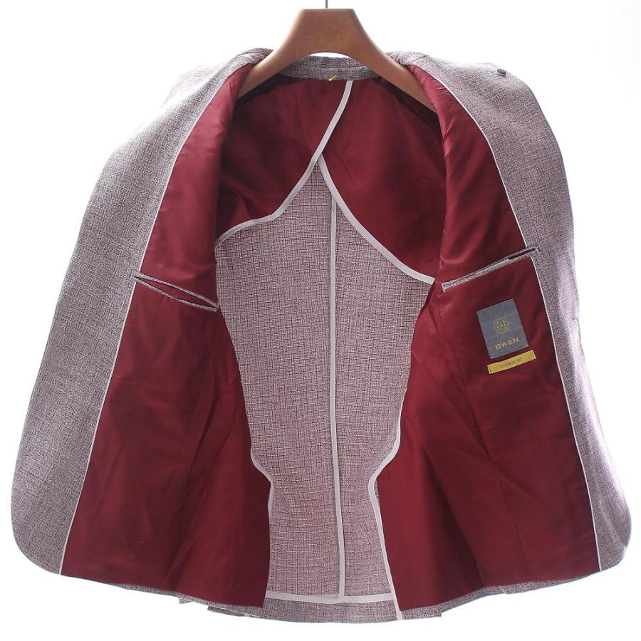 サマージャケット テーラードジャケット サマーツイード 春/夏 エンジ