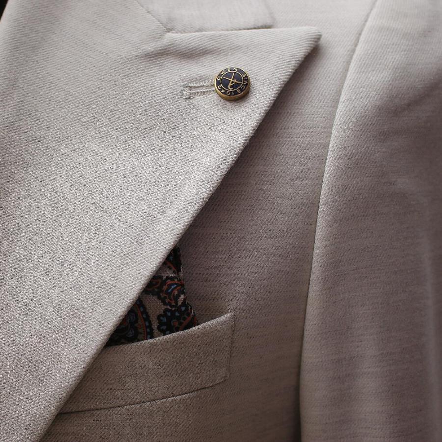 テーラードジャケット ワイドラペル 秋 冬 春 ライトグレー メランジ調