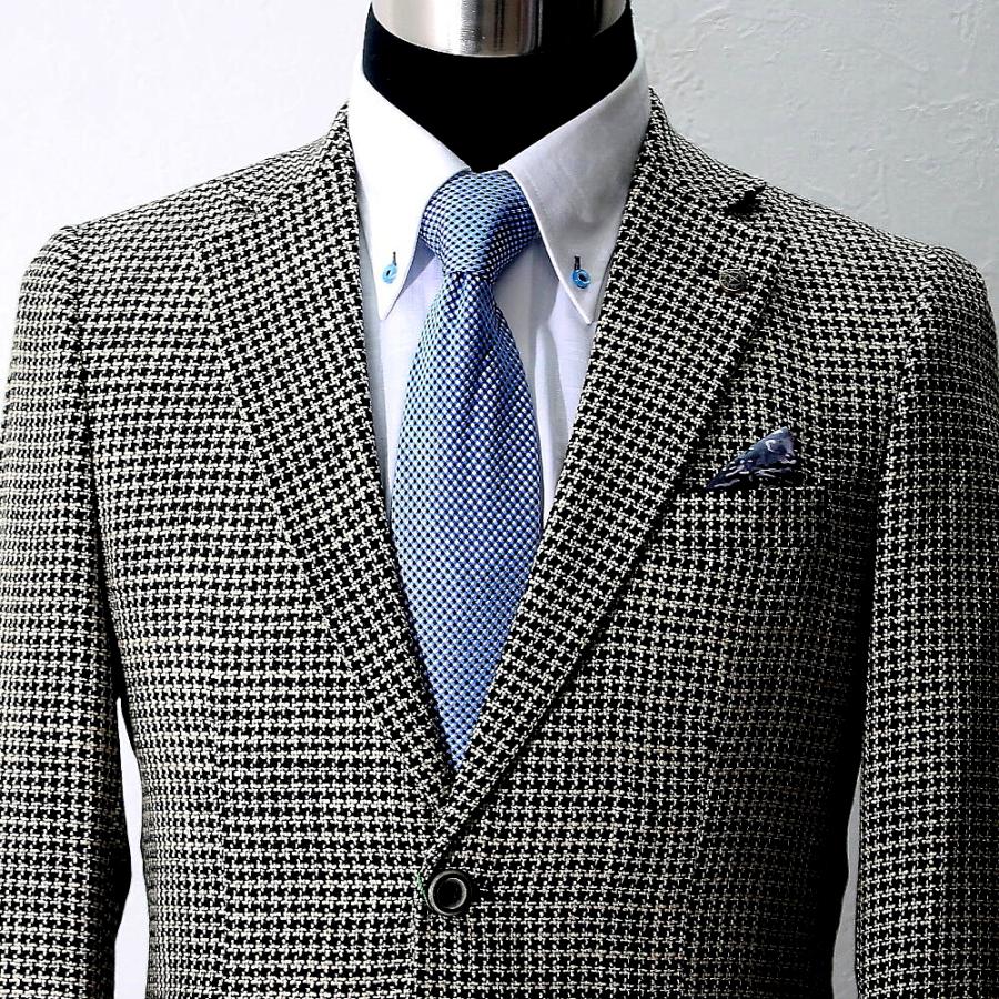 45R テーラードジャケット ウール 千鳥格子 ツイード風 サイズ3 テーラードジャケット ブレザー 千鳥柄 春/秋/冬 ツイード