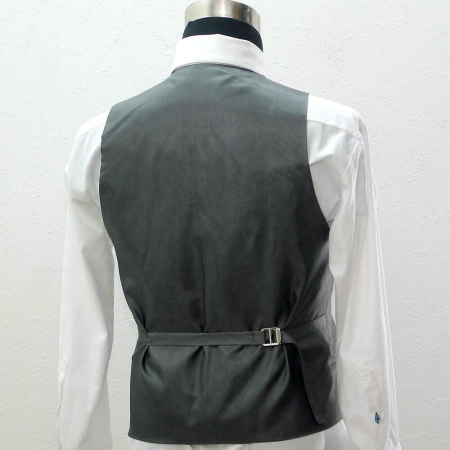 テーラードジャケット メンズ セットアップ ジレ グレー ストライプ