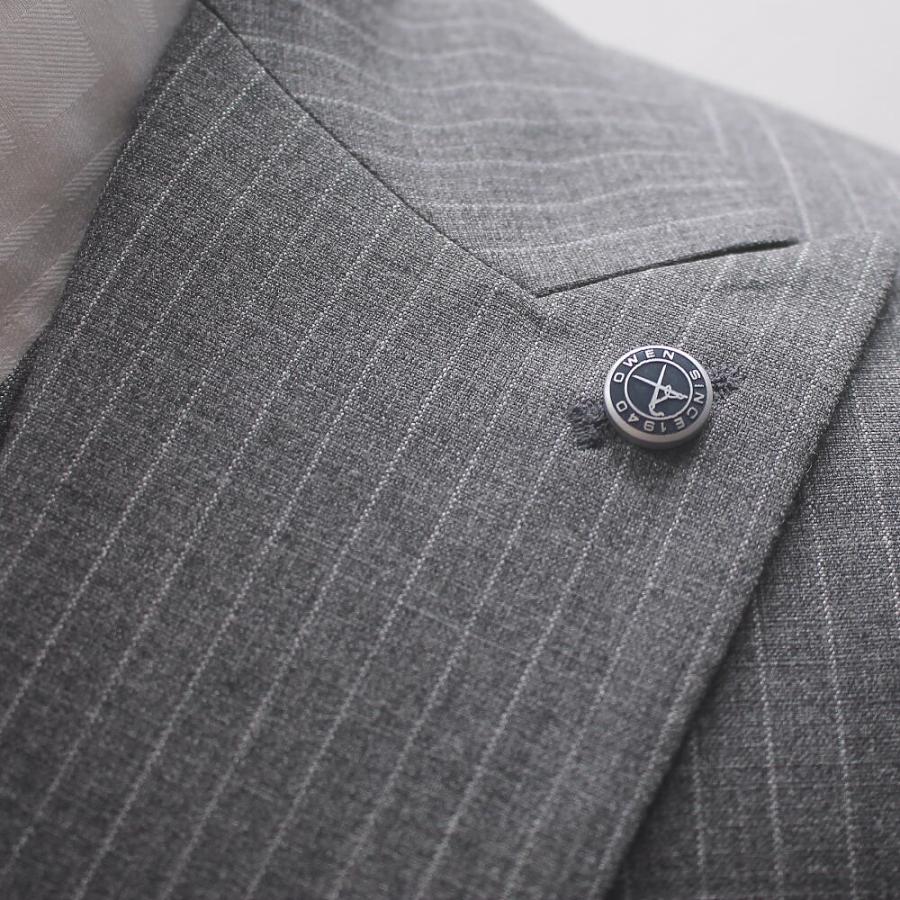 テーラードジャケット メンズ セットアップ ジレ グレー ストライプ