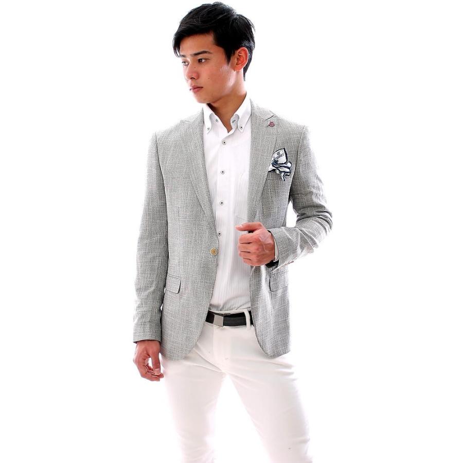 まる　グレー テーラードジャケット サイズ48 bin-1_ceketch2183gray