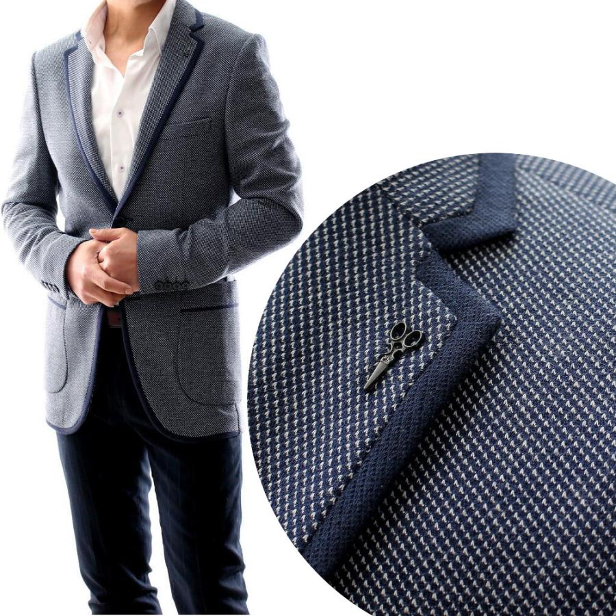 テーラードジャケット ジャケット トリミングジャケット 春 夏 秋 冬 綿 メンズ ストレッチ ジャージー素材 紺 大人 Owenclimber Bin 1 Limitedヤフーショップ 通販 Yahoo ショッピング