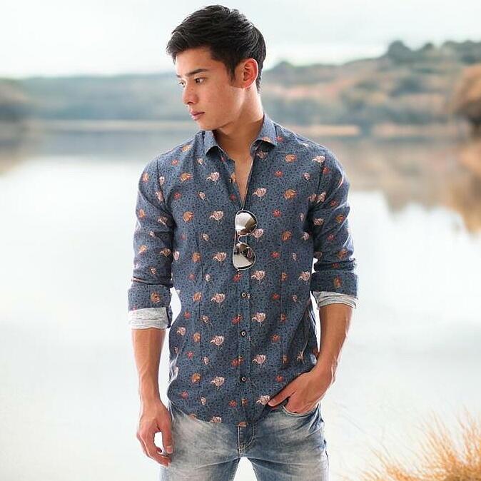 柄シャツ メンズ 長袖シャツ 花柄 紺 カジュアルシャツ コットン Xxl まで 大きいもサイズ入荷 春 夏 秋 父の日 プレゼント Polimpier3559 Bin 1 Limitedヤフーショップ 通販 Yahoo ショッピング