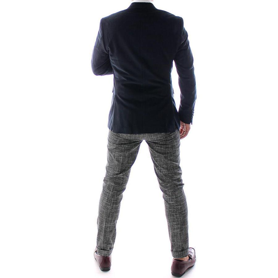 ネイビー コーデュロイ テーラードジャケット コーデュロイ テーラードジャケット ダブル ブレザー メンズ 紺