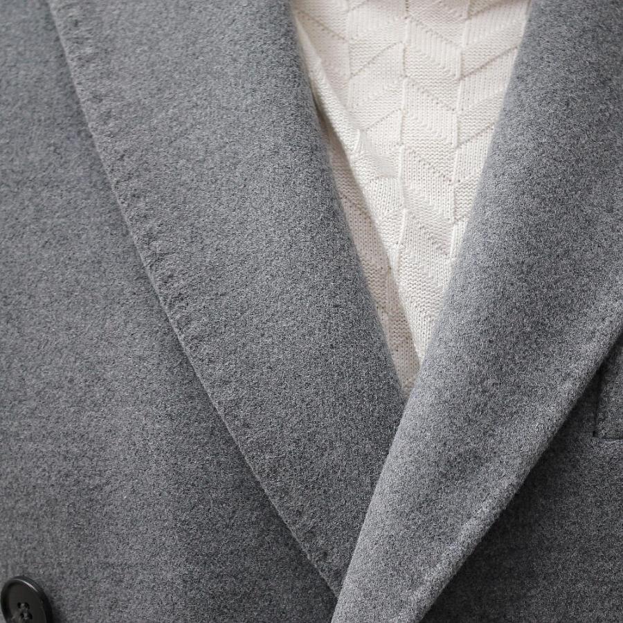 チェスターコート グレー メンズ ダブル ハーフコート 30代 40代