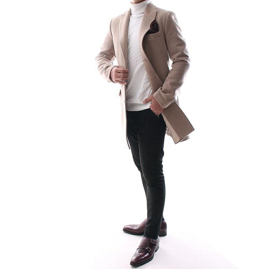チェスターコート ハーフコート ベージュ メンズ シングル ビジネスコート 大きいサイズ も入荷 秋冬 厚手ピークドラペル Polimpier6703 Bin 1 Limitedヤフーショップ 通販 Yahoo ショッピング