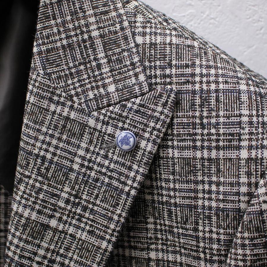 ツイードジャケット 7分袖 サイズ2／フランコフェラーロ ツイード テーラードジャケット チェック ブレザー メンズ