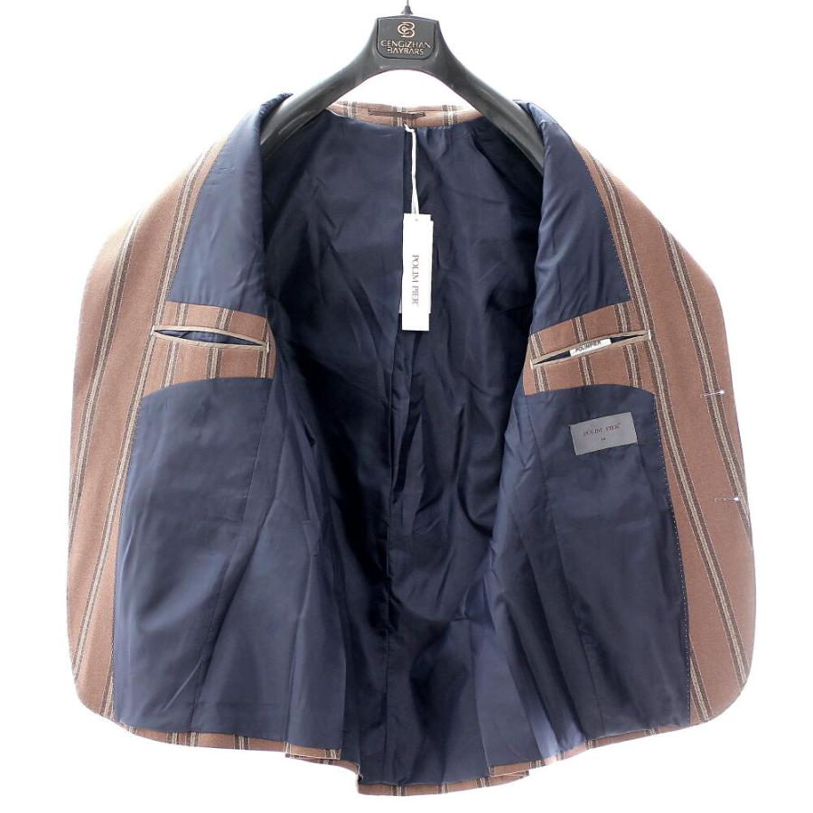 美品✨Etro テーラードジャケット 幾何学 ストライプ XL 茶色 メンズ 美品✨Etro テーラードジャケット 幾何学 ストライプ XL 茶色