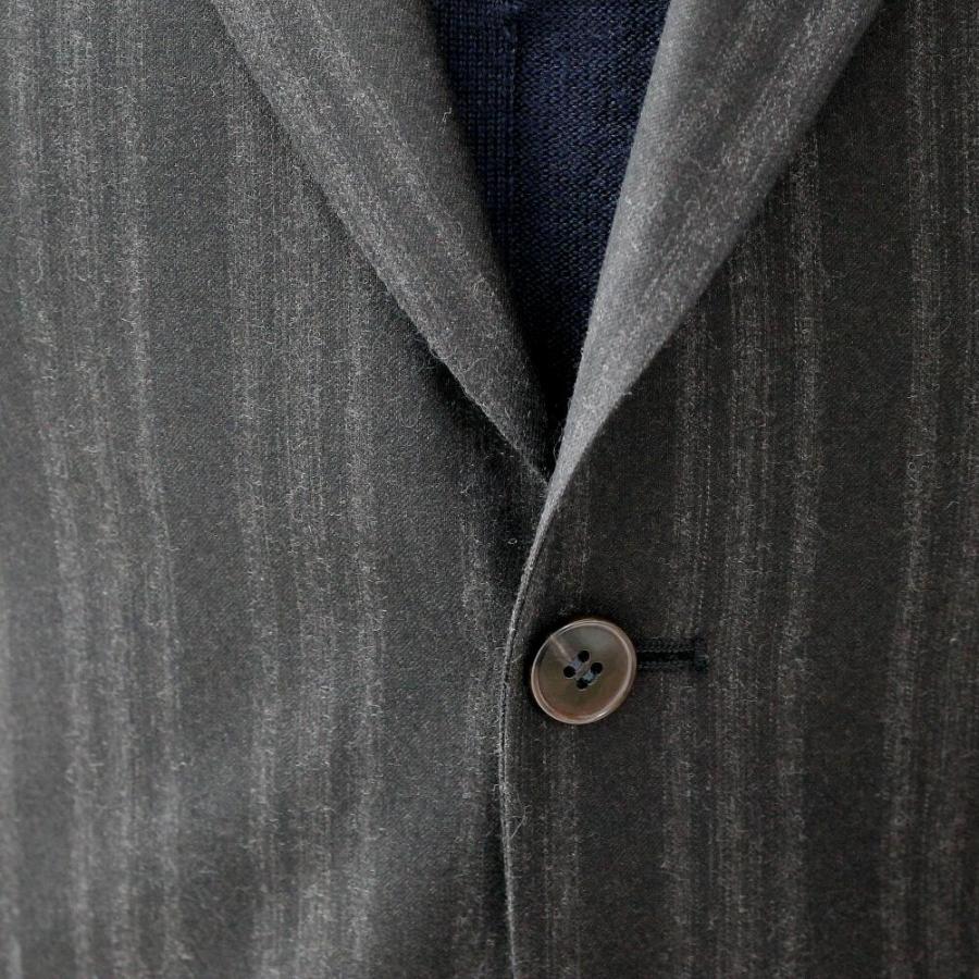 テーラードジャケット ストライプ 黒グレー ブレザー メンズ タイト