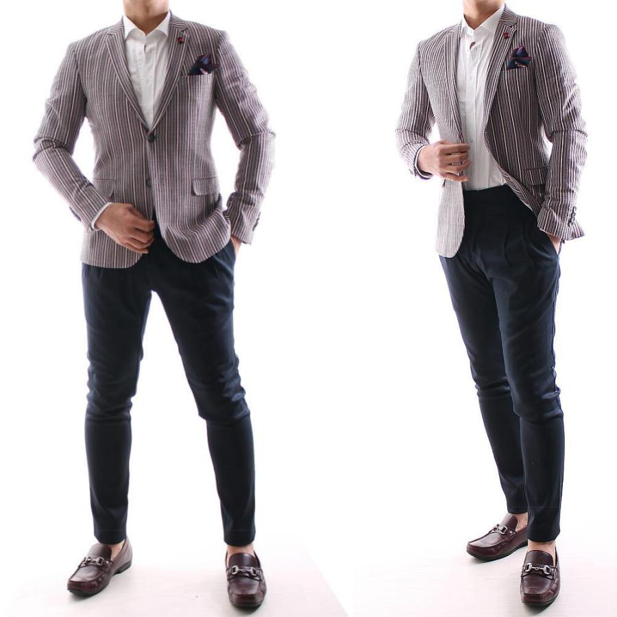 シアサッカージャケット サマージャケット テーラードジャケット ストライプ エンジ 春 夏 秋 メンズ ストレッチ ブレザー ジャケパン ビジネス Polimpier6756enjik Bin 1 Limitedヤフーショップ 通販 Yahoo ショッピング