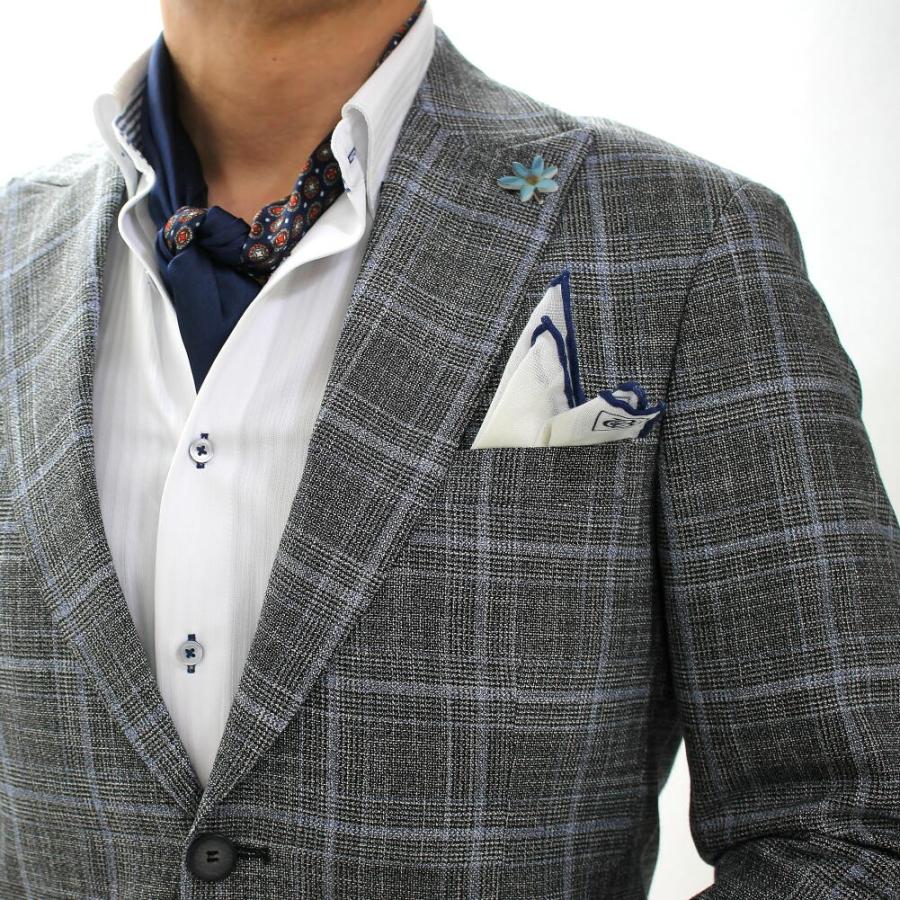 サマージャケット テーラードジャケット チェック グレー春/夏/秋