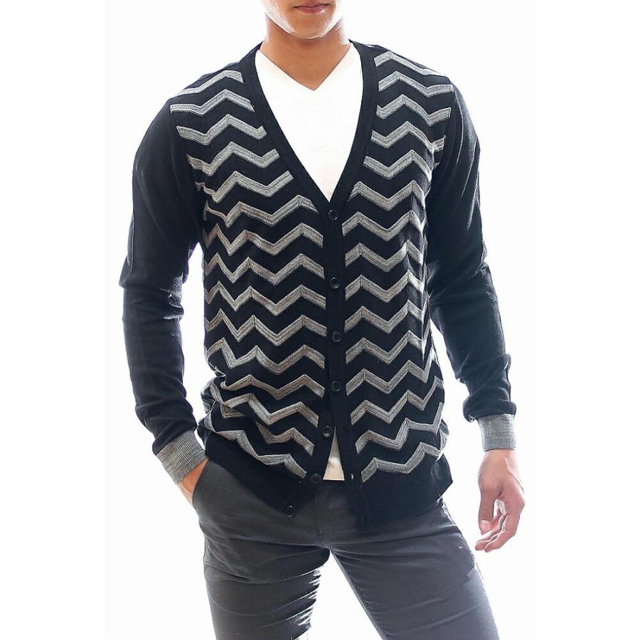 薄手のニット カーディガン メンズ 薄地 ヘリンボーン柄 黒 カーキ グレー 春 秋 冬 Polimpier7052 Bin 1 Limitedヤフーショップ 通販 Yahoo ショッピング