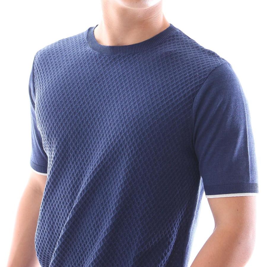 サマーニット サマーセーター 半袖ニット メンズ 白/黒/グレー/青 父の