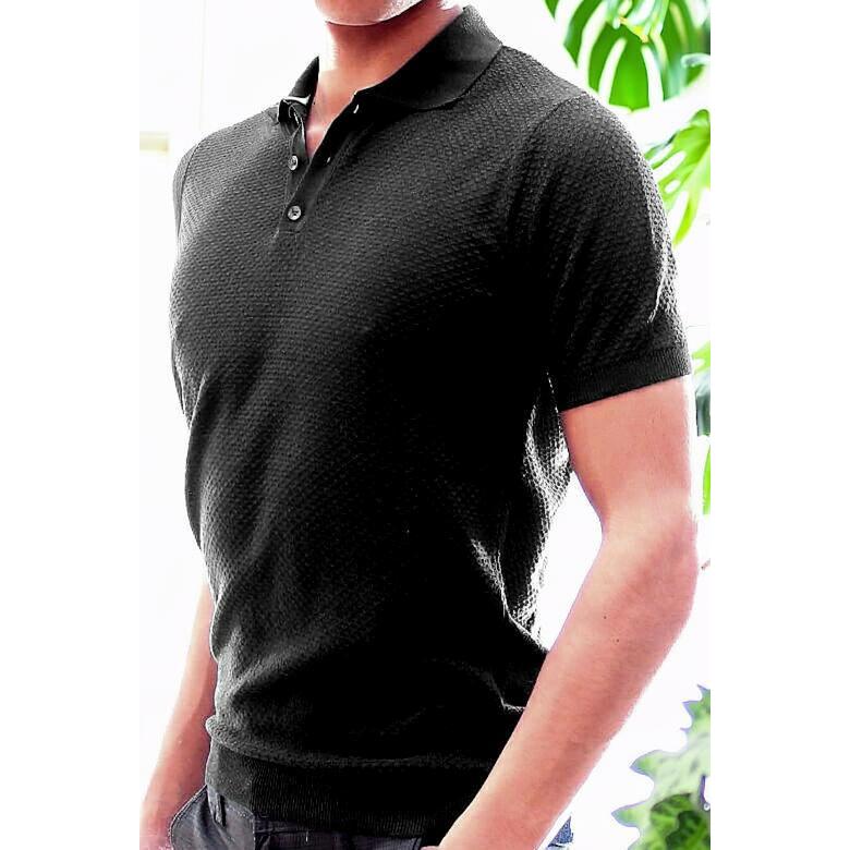 90s DOCKERS ニットポロ　ポロニット　シルク混　サマーニット ウォッシャブルサマーシルク】ポロニット（MEN'S）(トップス)｜S