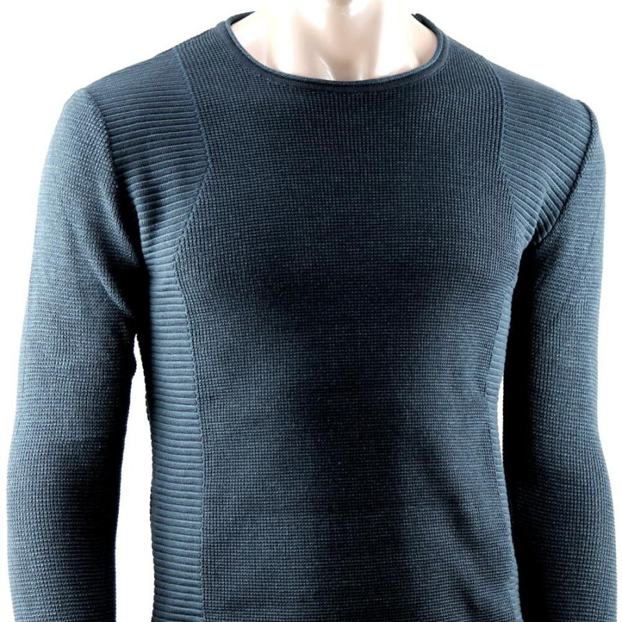 ボーダー ニット セーター メンズ グレー白黒紺クルーネック コットンセーター 綿 無地 Rerock5 Bin 1 Limitedヤフーショップ 通販 Yahoo ショッピング