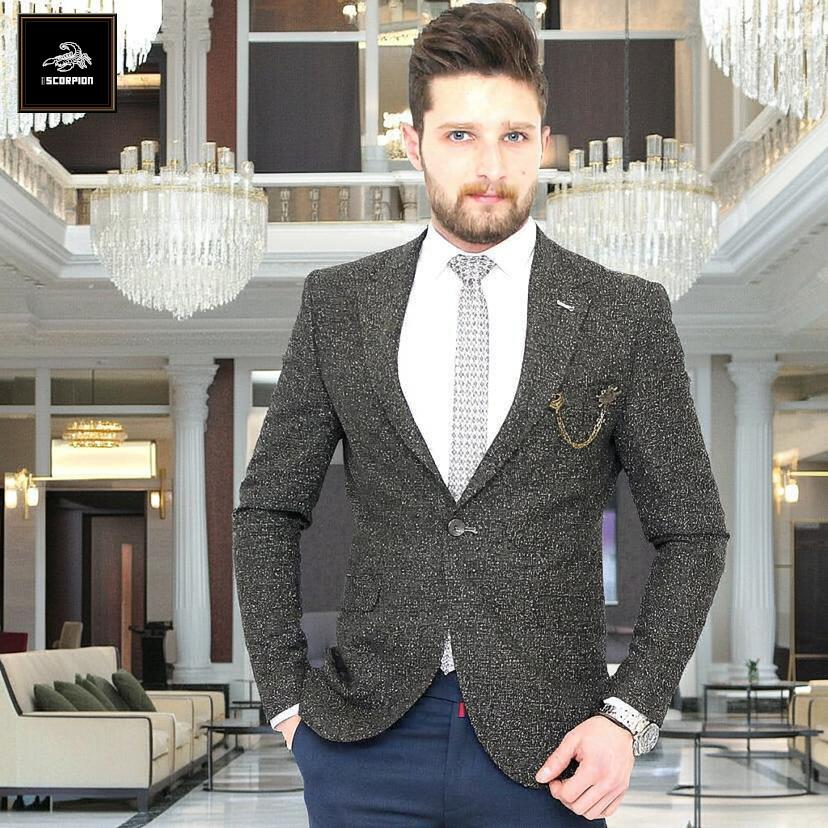 テーラードジャケット ブレザー 紺ベージュ ビジネス ジャケパン 一つ