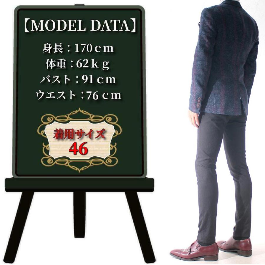 テーラードジャケット ブレザー メンズ チェック 紺 ネイビー