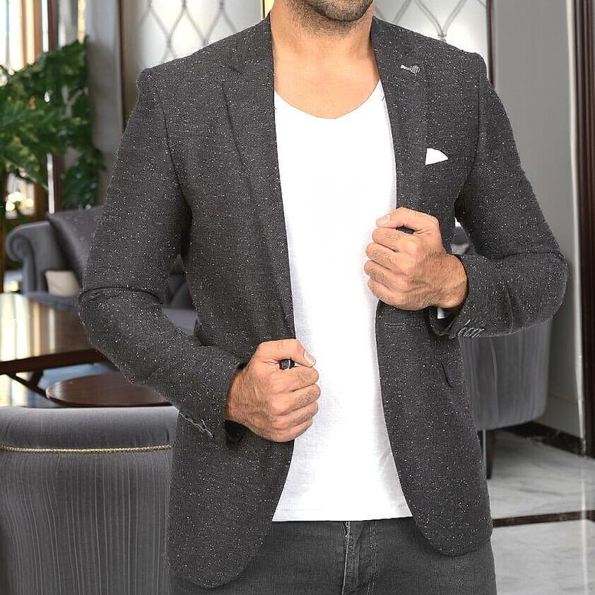 テーラードジャケット ブレザー メンズ グレー ビジネス ジャケパン