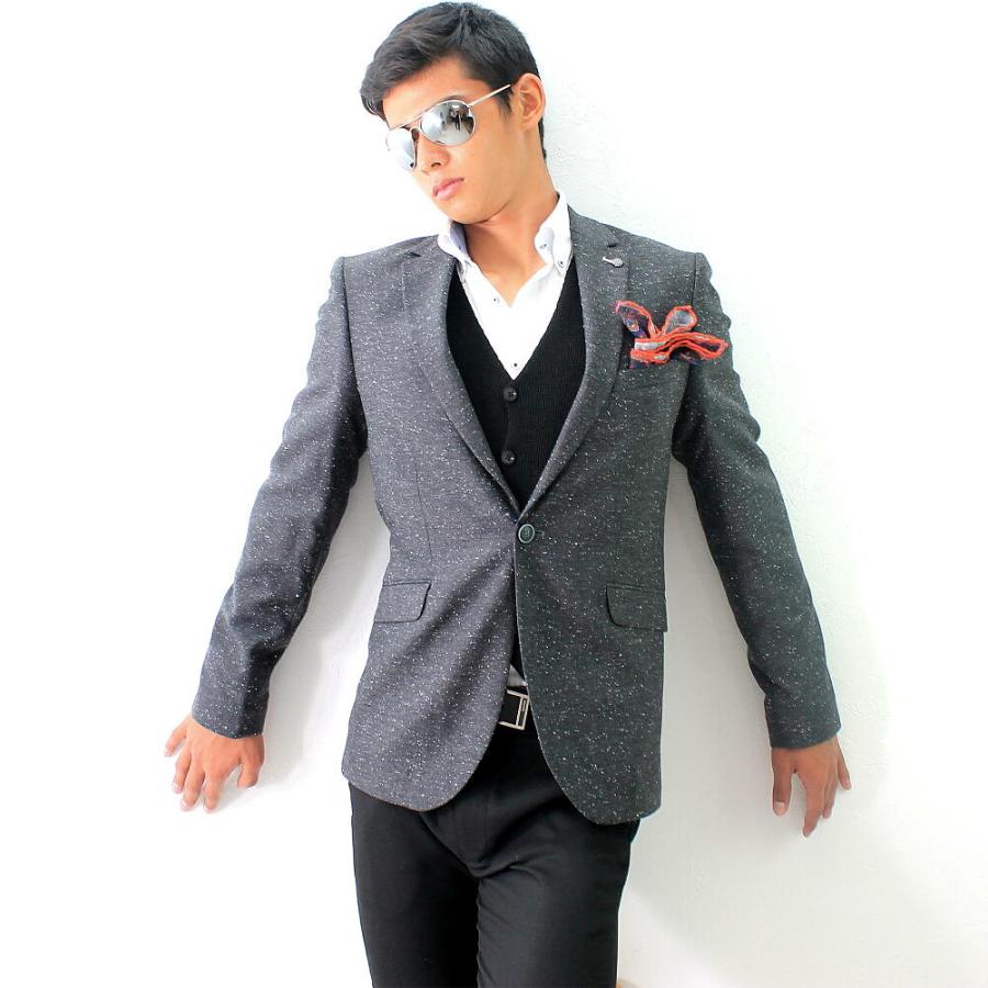 テーラードジャケット ブレザー メンズ グレー ビジネス ジャケパン