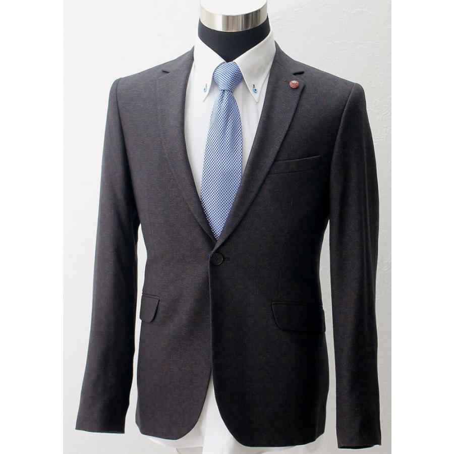 テーラードジャケット ブレザー ストレッチ メンズブラウン 茶