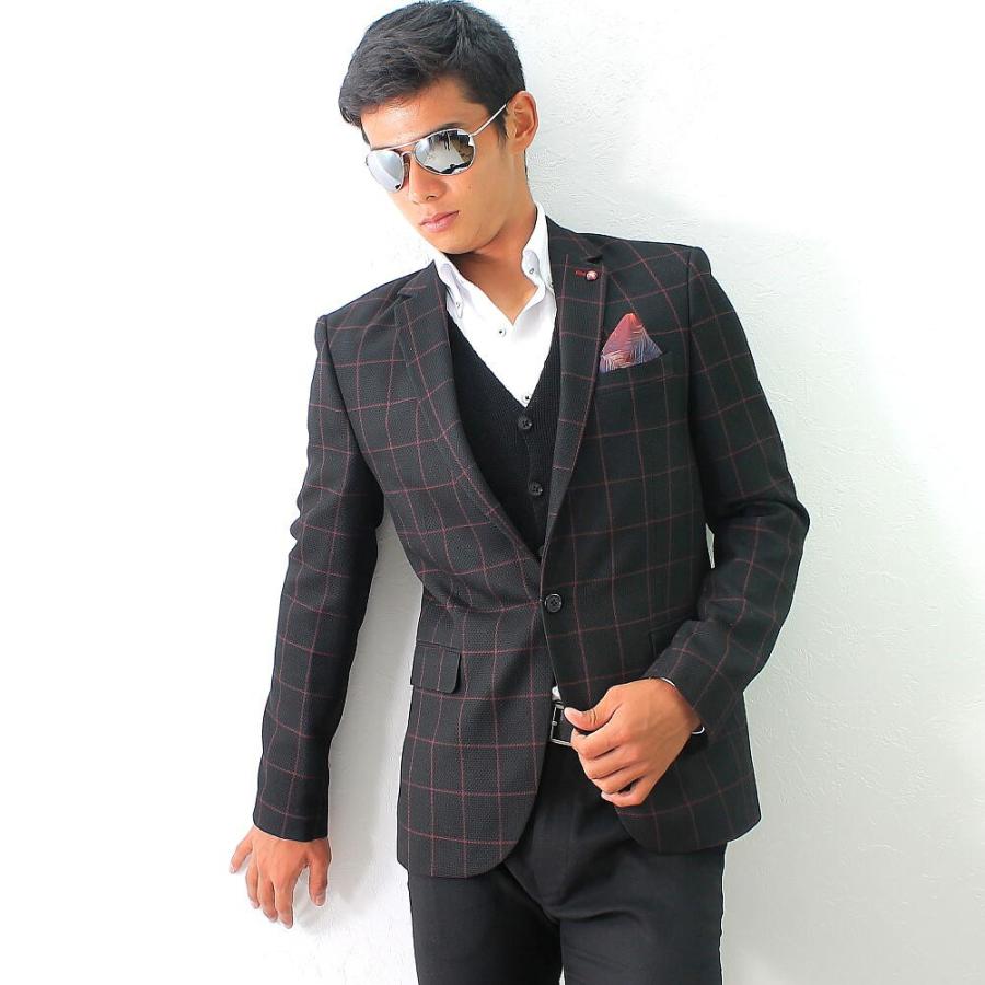 ブレザー テーラードジャケット メンズ 秋冬春 チェック 黒 ジャケパン ビジネス 一つボタン Scorpion2299 Kuro Bin 1 Limitedヤフーショップ 通販 Yahoo ショッピング