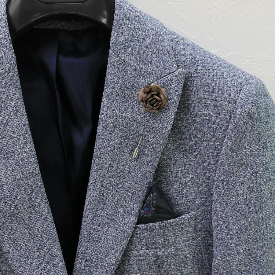 ツイード テーラードジャケット ブルー ブレザー 秋冬春 紺白